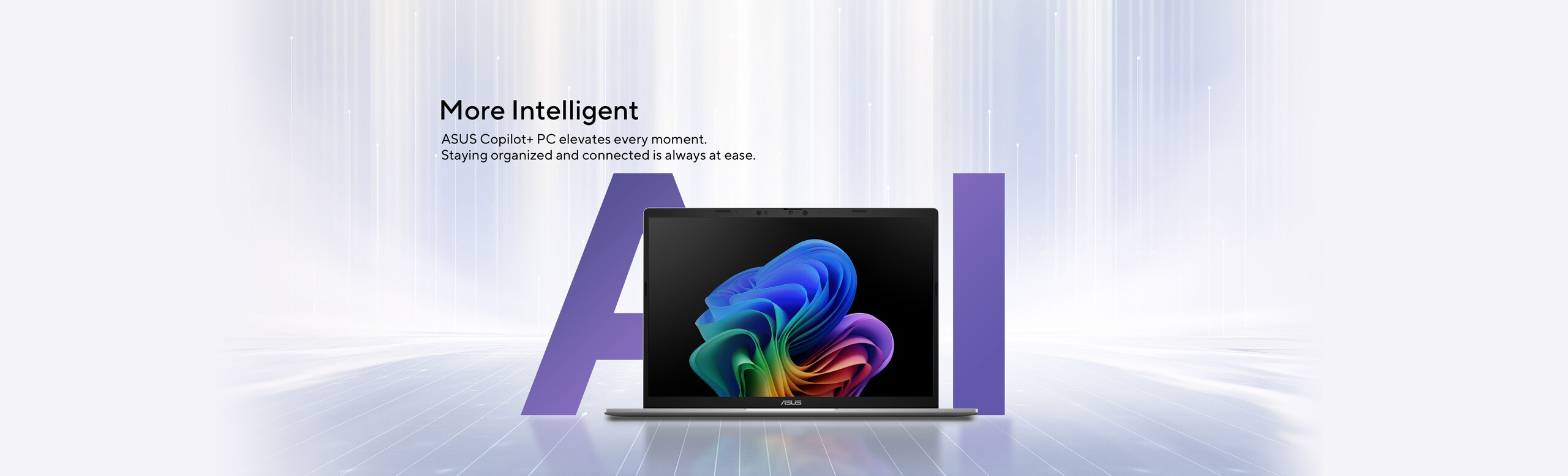 Plus intelligent. Le PC ASUS Copilot+ élève chaque instant. Rester organisé et connecté est toujours facile.