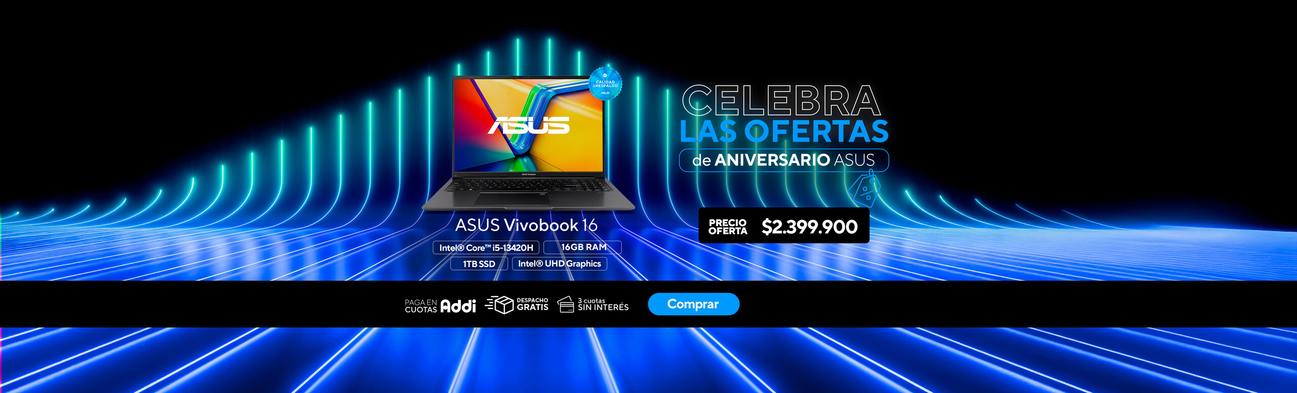 Aniversario ASUS Vivobook 16 colombia