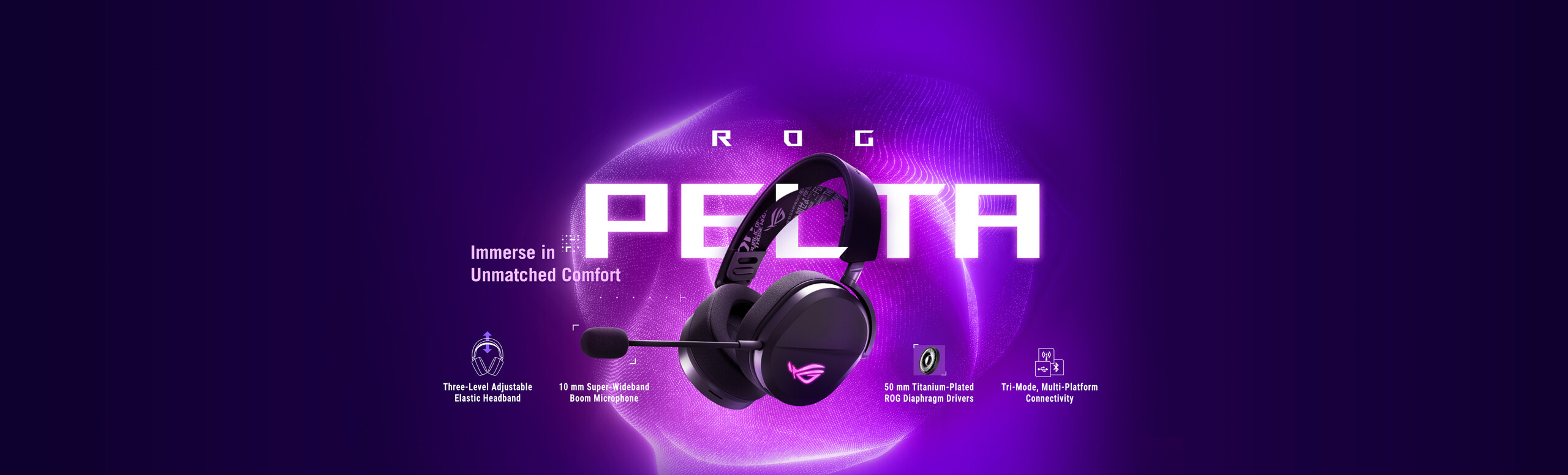 ROG Pelta -Tri-mode RGB gaming headset