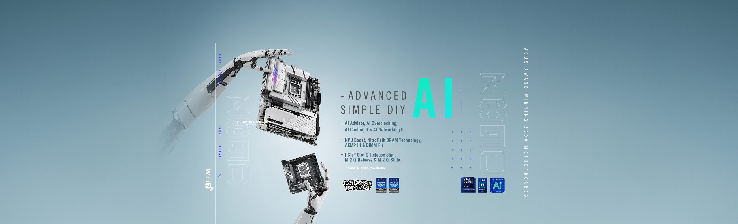 Z890 award-winning motherboard