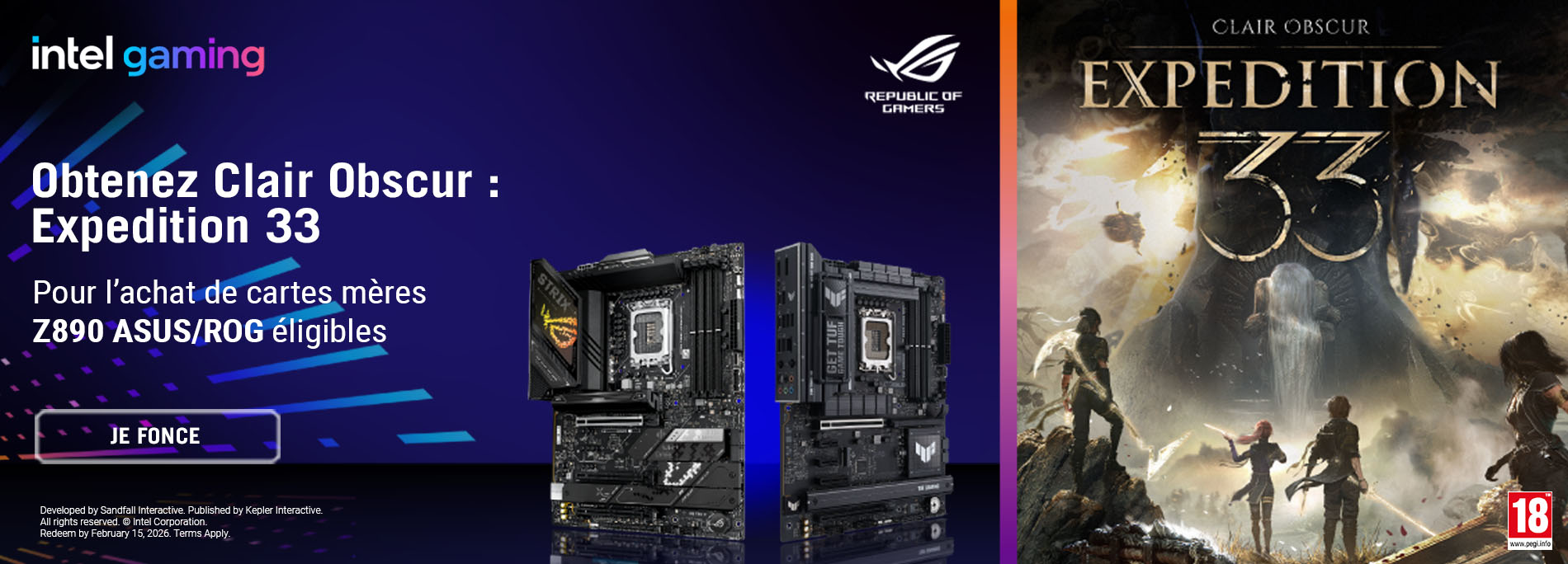 [ASUS x Intel] Obtention de la clé de jeu Expedition 33