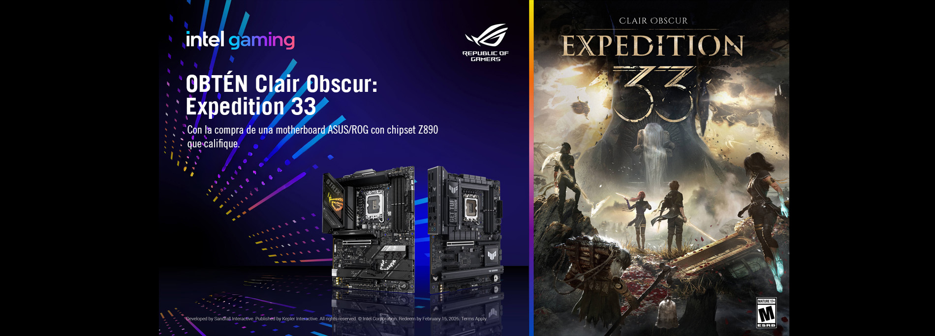 [ASUS x Intel] Canje de Game Code de Expedition 33