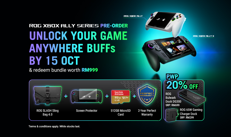 Pre-Order ROG Xbox Ally Series and redeem bundle worth RM999!