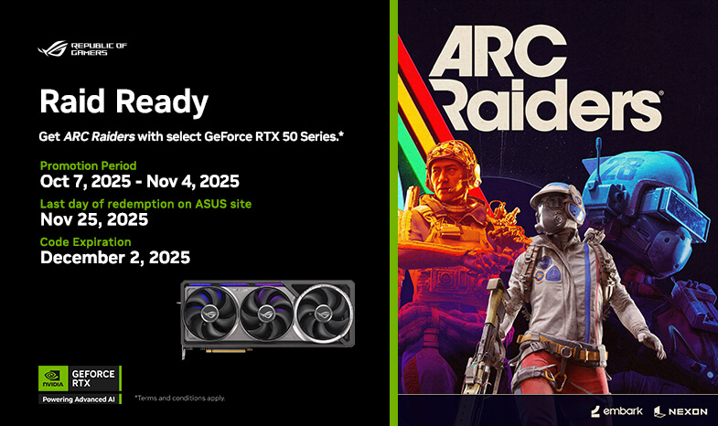 Get Arc Raiders with select GeForce RTX 50 Series