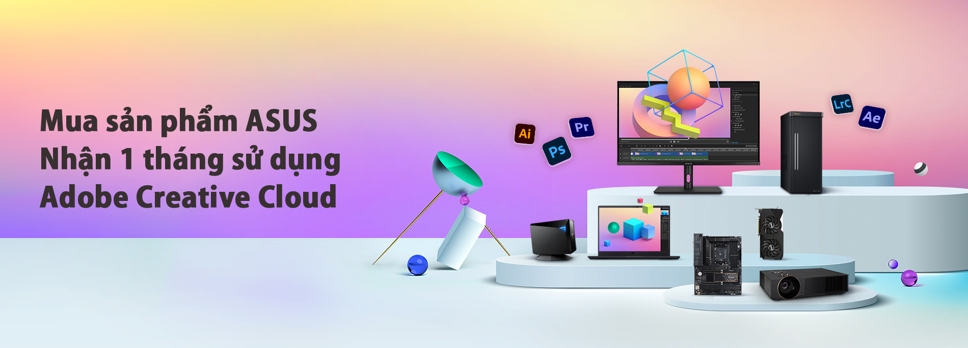 ASUS Now with 1 Month of Adobe Creative Cloud 