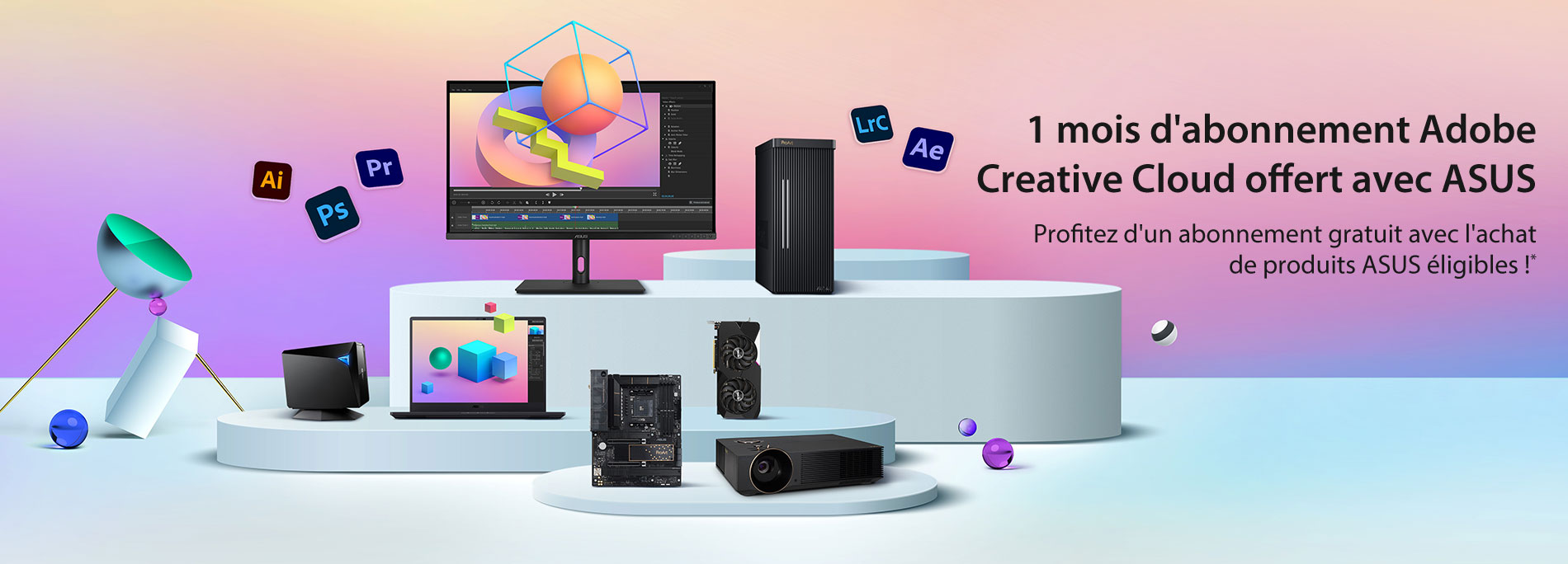 ASUS maintenant avec 1 mois d'abonnement à Adobe Creative Cloud