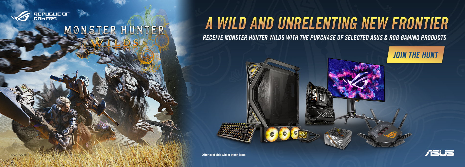Get Monster Hunter Wilds with a minimum P25,000 purchase of selected ASUS products