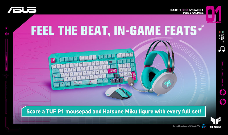 TUF Gaming Peripherals x Hatsune Miku: Feel the Beat, In-Game Feats