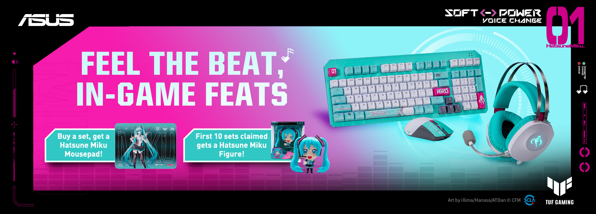 TUF Gaming Peripherals x Hatsune Miku: Feel the Beat, In-Game Feats