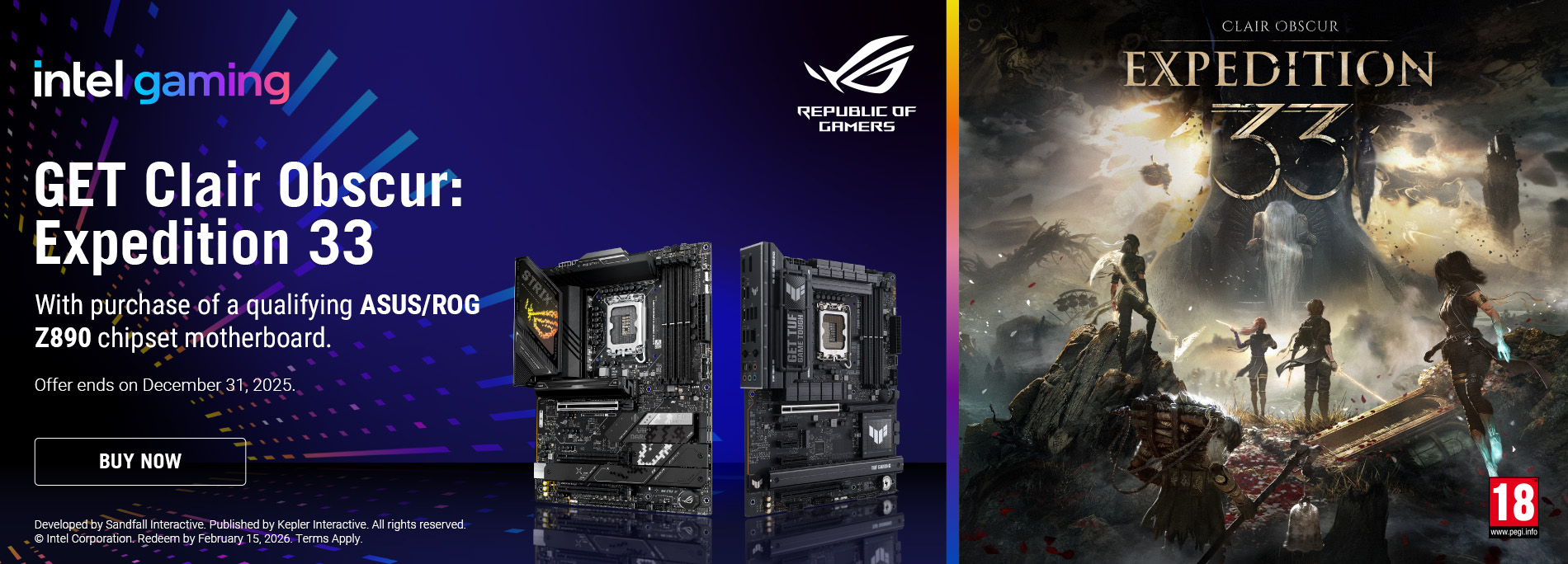 [ASUS x Intel] Expedition 33 Game Code Redemption