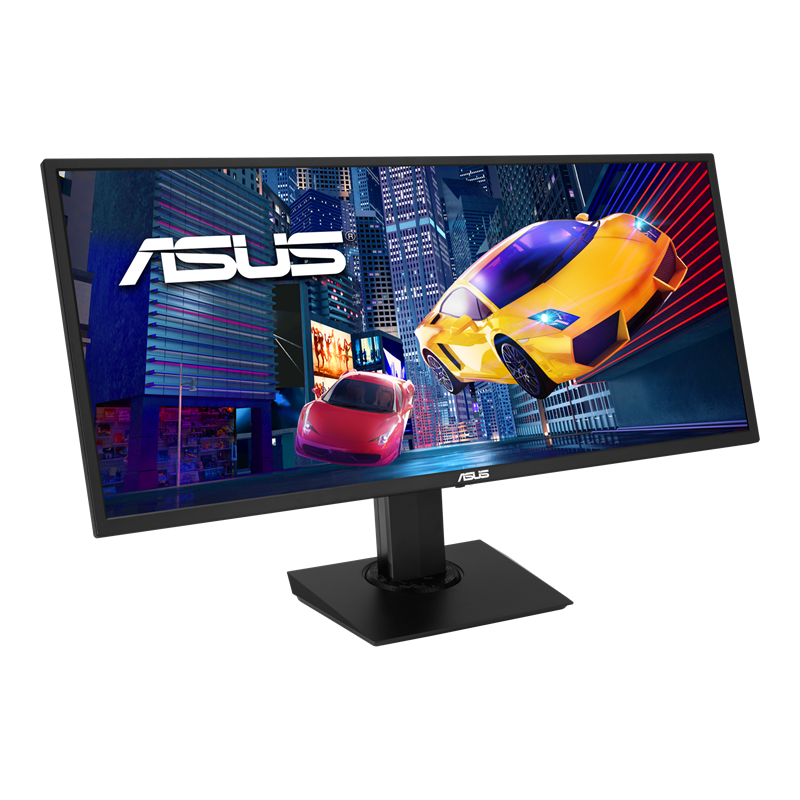 VP348QGL, front view, to the right, tilted 15 degrees