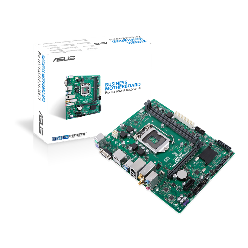 PRO H310M-R R2.0 WI-FI motherboard, packaging and motherboard