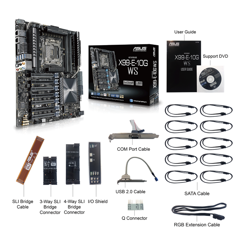 X99-E-10G WS motherboard, what’s inside the box  