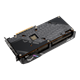 ASUS TUF Gaming X3 Radeon RX 5700 EVO graphics card, rear angled view 