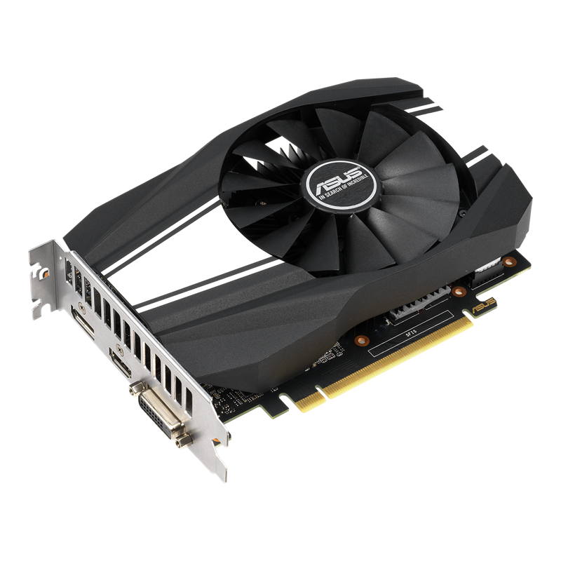 ASUS Phoenix GeForce GTX 1660 SUPER 6GB GDDR6 graphics card, front angled view