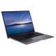 ZenBook S UX393 display opened from the front view, tilting at 45-degree from the left side. 