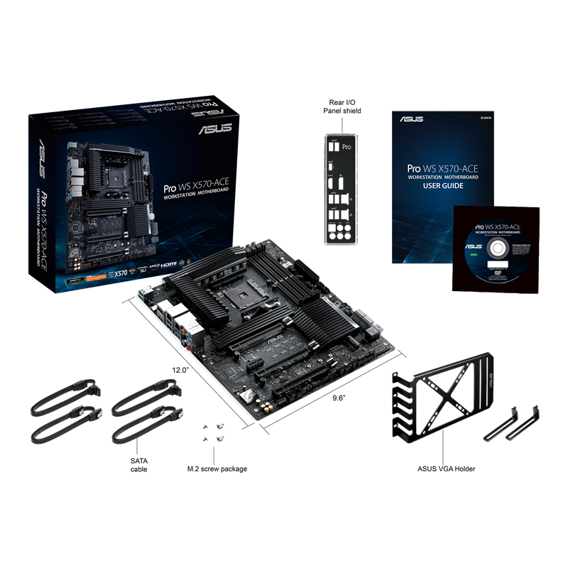 Pro WS X570-ACE motherboard, what’s inside the box  