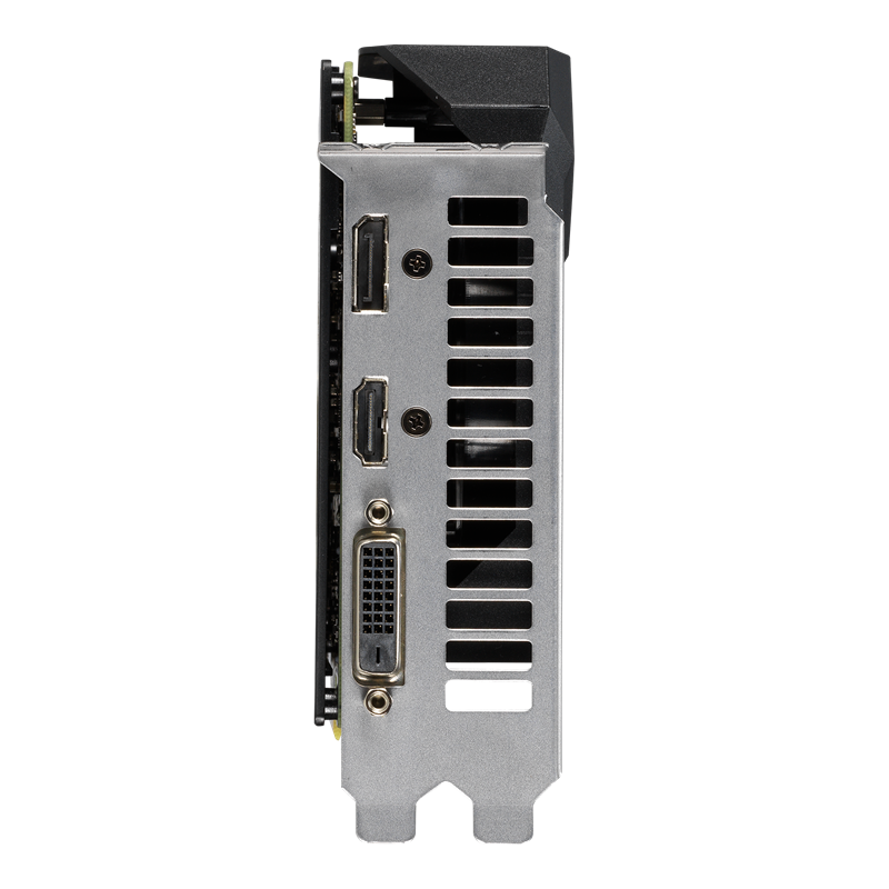 ASUS TUF Gaming GeForce GTX 1660 6GB GDDR5 graphics card, showing I/O ports
