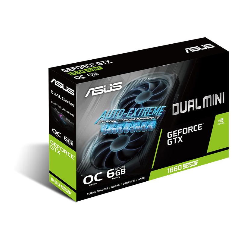ASUS Dual GeForce GTX 1660 SUPER MINI OC edition 6GB GDDR6 packaging