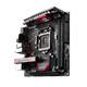 MAXIMUS VIII IMPACT motherboard, front view, heatsink 