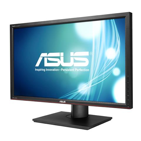 ProArt Display PA279Q, front view, tilted 45 degrees
