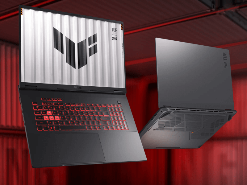 TUF Gaming A18 from the front and back