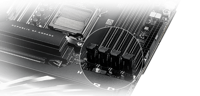 ROG Maximus Z890 Hero, vista superior diagonal