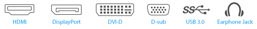 BE24DQLB features a host of connectivity options that include HDMI, DisplayPort, DVI-D, D-sub and two USB 3.0 ports.