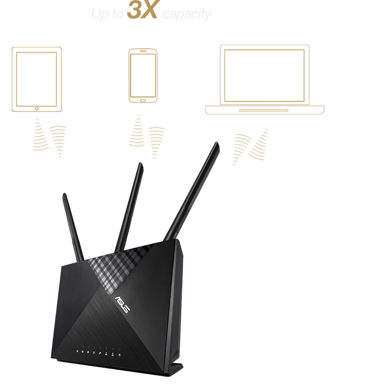 ASUS RT-AC65 supports 2.4G and 5G simultaneously on web surfing and online gaming.